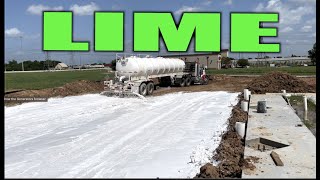 How to Lime a Parking lot before placing the Concrete [upl. by Salomi]