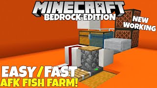 Minecraft Bedrock FAST WORKING AFK Fish Farm With Auto clicker All Bedrock Platforms [upl. by Nysilla790]