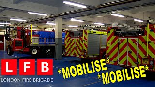 MOBILIZEMOBILIZELFB Barking Fire Station Turnout Trumpets Tone Alarm System 4k [upl. by Barcot]