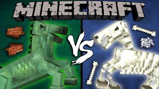 Zombie Horse vs Skeleton Horse  Minecraft [upl. by Tenney953]