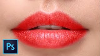 1Min How to Create Realistic Lipstick in Photoshop [upl. by Lehcear]