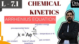 Chemical Kinetics  class 12 part 71  Arrhenius Equation  Temp depend। Energy profile diagram [upl. by Cohby593]