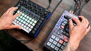 Roland SP404  Novation Circuit  Making Beats with Ricky Tinez [upl. by Annayek]