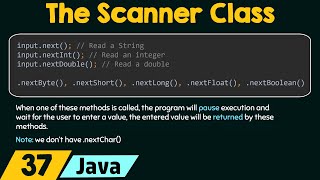 The Scanner Class in Java [upl. by Williamsen360]