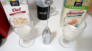 Oat Milk vs Almond Milk part 2 Frothing Test [upl. by Idhem836]