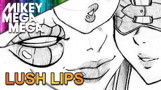 How To Draw LIPS FOR MANGA amp ANIME [upl. by Aketal]