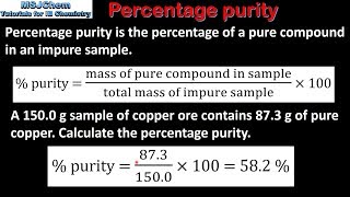 13 Percentage purity [upl. by Jeremy]