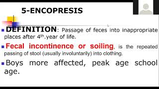 3 Encopresis and Enuresis [upl. by Idnerb]