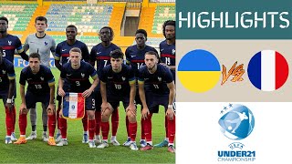 Ukraine vs France UEFA Under 21 Championship Qualifier Extended Highlights  Group H [upl. by Ursula293]