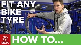 How To Fit Any DifficultToFit Bike Tyre [upl. by Annailuj]