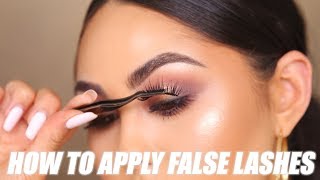 How To Apply False Lashes for Beginners  Roxette Arisa [upl. by Ydderf]