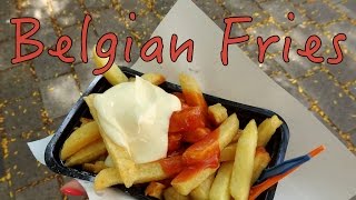 Frites Belgian Fries taste test in Bruges Belgium [upl. by Marika930]