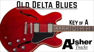 Old Delta Blues in A major  Guitar Backing Track [upl. by Arlie]