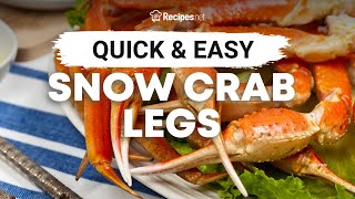 SNOW CRAB LEGS  TASTY amp EASY Red Lobster Recipe  Recipesnet [upl. by Llorre509]