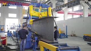 Automatic H beam welding line [upl. by Naitsirt]