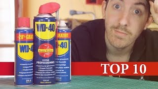 TOP 10 DES UTILISATIONS IMPROBABLES DU WD40 [upl. by Thorlie]