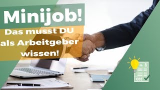 Das musst DU als Arbeitgeber zum Minijob wissen [upl. by Leiad908]