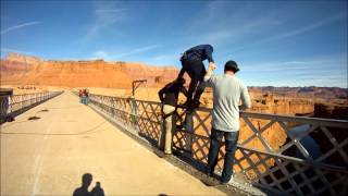 Navajo Bridge Bungee Jump GoPro Hero [upl. by Venn933]