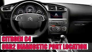 TUTORIAL Citroen C4 20112020 OBD2 Diagnostic Port Location [upl. by Hannah329]