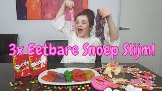 DIY  3 Soorten Eetbare Snoep Slijm  Bibi Nederlands [upl. by Weasner]