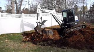 E50 Bobcat Removing Stumps [upl. by Damek]