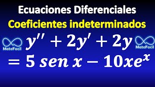 Ecuación diferencial Coeficientes indeterminados seno y exponencial [upl. by Boorer911]