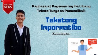 Tekstong Impormatibo  Kahulugan [upl. by Issi]