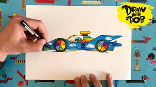 DrawWithRob SPECIAL EDITION Racing Car [upl. by Garrison]