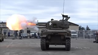 M4 Sherman Tank Impresses Crowd w Multiple Firing Shots [upl. by Modie]