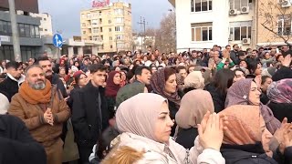 Public sector workers in Iraqs Sulaymaniyah protest over unpaid salaries [upl. by Aillicec]