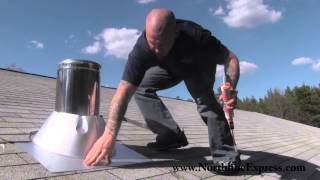 Duravent Chimney Pipe  How to install a Duravent Chimney Roof Flashing [upl. by Ban911]