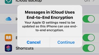 How To Fix Messages in iCloud Uses EndToEnd Encryption Error On iPhone iPad 2021 [upl. by Repohtsirhc]