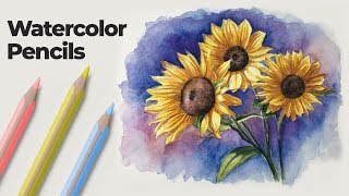 How to Use Watercolor Pencils  Techniques and Demonstration [upl. by Manley]