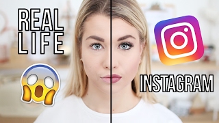 REAL LIFE VS INSTAGRAM MAKEUP [upl. by Ahsita544]