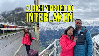 Zurich Airport to Interlaken by Train  April 2023 [upl. by Norrad]