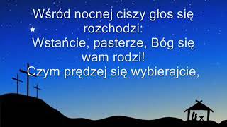 KOLĘDA  Wśród nocnej ciszy TEKST [upl. by Lay]