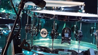 DW Design Series Sea Glass Acrylic Snare Drum  Demo and Overview with Chad Smith [upl. by Esidnak22]