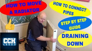 HOW TO MOVE A RADIATOR  Step by Step Guide  DIY [upl. by Lalat]