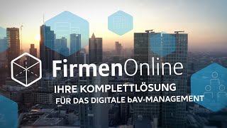 FirmenOnline  die Komplettlösung für das digitale BAVManagement [upl. by Urania]