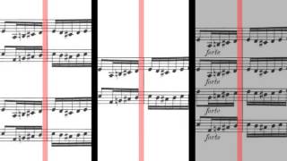 BWV 1063  Concerto for 3 Harpsichords in D Minor Scrolling [upl. by Barden]