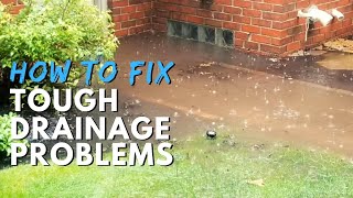 How to Fix Tough Backyard Drainage Problems [upl. by Balf]