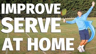 5 Ways To Improve Your Tennis Serve At Home  Tennis Lesson [upl. by Nwahs]