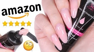 DIY TESTING THE 1 POLYGEL NAIL KIT ON AMAZON PRIME [upl. by Aenahs]