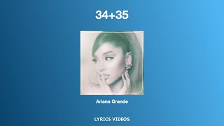 Ariana Grande  3435 lyric video [upl. by Engen]