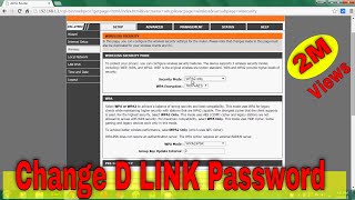 How to change DLink WiFi password [upl. by Nielsen953]