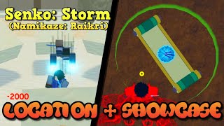 Senko Storm Namikaze Raikiri Location  Showcase  Shindo Life [upl. by Eibbor365]