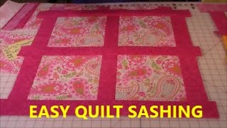 Quilt Sashing Lesson 1  The Sewing Room Channel [upl. by Vivianna]