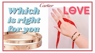 CARTIER LOVE BRACELET SMALL vs REGULAR SIZE  Which Is Right For You  My First Luxury [upl. by Amek318]