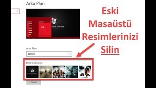 Windows 10 Masaüstü Resim Listesini Silme [upl. by Sabanrab]