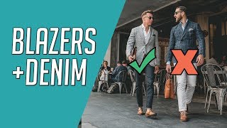 How to Wear a Blazer With Jeans CORRECTLY  Gents Lounge 2019 [upl. by Biron]